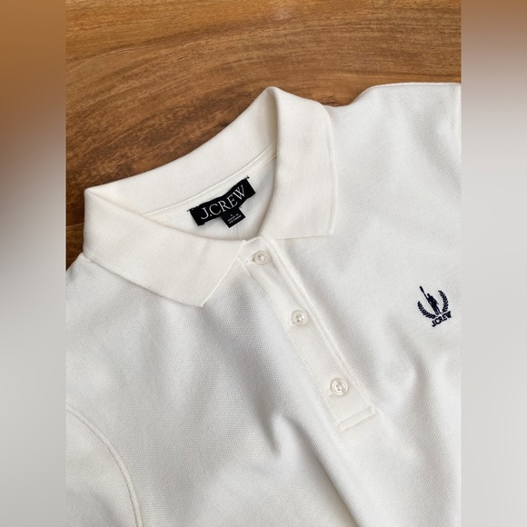 JCrew Polo Shirt Boxy Crop Preppy Resort Golf Quiet Luxury Old Money Vintage S - Picture 6 of 13